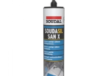 Soudal sanitetssilikon 300ml – Soudasil SANX transp. mögelbeständig,UV-beständig 25% elastisk