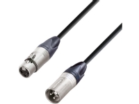 AH Cables KM10FMBLK XLR-kontaktkabel [1x XLR-kontakt – 1x XLR-kontakt] 10,00 m Svart
