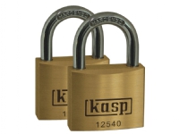 Kasp K12525D2 hänglås 25 mm identiskt guldgult nyckellås