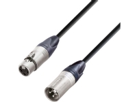 AH Cables KM3FMBLK XLR-kontaktkabel [1x XLR-kontakt – 1x XLR-kontakt] 3,00 m Svart