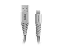 SBS ultra-holdbardt aramid fiber USB-Lightning kabel. Grå