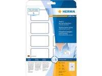 HERMA Special – Silke – borttagbar självhäftning – white with blue border – 80 x 50 mm 200 etikett (er) (20 ark x 10) konstgjorda namnskyltsetiketter