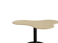 Bord Amöba 1005, 1200x1500 mm, Højde 720 mm, Birk laminat, Sort stel
