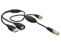 Delock – Antennkabel – F-kontakt hane till F-kontakt USB (endast ström) – 35 cm – koaxial – svart