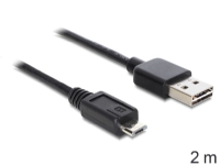 Delock EASY-USB – USB-kabel – mikro-USB typ B (hane) till USB (hane) – USB 2.0 – 1 m – svart