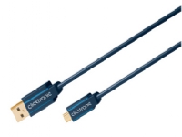 ClickTronic 1.8m USB 2.0 A-mini B m/m, 1,8 m, USB A, Mini-USB B, USB 2.0, Hankjønn/hankjønn, Blå PC tilbehør - Kabler og adaptere - Datakabler