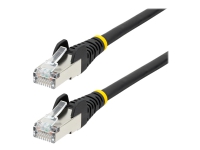 StarTech.com 5m CAT6a Ethernet Cable - Black - Low Smoke Zero Halogen (LSZH) - 10GbE 500MHz 100W PoE++ Snagless RJ-45 w/Strain Reliefs S/FTP Network Patch Cord - Koblingskabel - RJ-45 (hann) til RJ-45 (hann) - 5 m - S/FTP - CAT 6a - IEEE 802.3bt - halogen