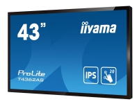 iiyama ProLite T4362AS-B1 - 43 Diagonalklasse (42.5 synlig) LED-bakgrunnsbelyst LCD-skjerm - interaktiv digital skilting - med pekeskjerm (multiberørings) - Android - 4K UHD (2160p) 3840 x 2160 - svart, matt finish PC tilbehør - Skjermer og Tilbehør - Dig