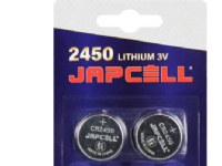 Japcell batteri 3,0V – CR2450 litium – pakke a 2stk