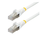 StarTech.com 5m CAT6a Ethernet Cable - White - Low Smoke Zero Halogen (LSZH) - 10GbE 500MHz 100W PoE++ Snagless RJ-45 w/Strain Reliefs S/FTP Network Patch Cord - Koblingskabel - RJ-45 (hann) til RJ-45 (hann) - 5 m - S/FTP - CAT 6a - IEEE 802.3bt - halogen