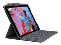Bilde av Logitech Slim Folio - Tastatur Og Folioveske - Trådløs - Bluetooth Le - Qwerty - Storbritannia - Oxford-grå - For Apple 10.2-inch Ipad Wi-fi 10.5-inch Ipad Pro Wi-fi 10.9-inch Ipad Wi-fi Ipad Air Wi-fi