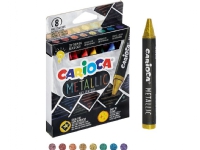 Carioca Metallic voksstifter 8 farger CARIOCA Skole og hobby - Faste farger - Fargekritt til skolebruk