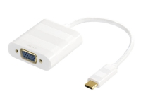 DELTACO USBC-VGA1 - Ekstern videoadapter - USB-C - VGA - hvit PC-Komponenter - Skjermkort & Tilbehør - USB skjermkort