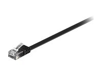 MicroConnect – Nätverkskabel – RJ-45 (hane) till RJ-45 (hane) – 25 cm – UTP – CAT 6 – startad platt – svart