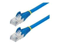 StarTech.com 1m CAT6a Ethernet Cable – Blue – Low Smoke Zero Halogen (LSZH) – 10GbE 500MHz 100W PoE++ Snagless RJ-45 w/Strain Reliefs S/FTP Network Patch Cord – Patch-kabel – RJ-45 (hane) till RJ-45 (hane) – 1 m – S/FTP – CAT 6a – halogenfri formpressad hakfri tvinnad – blå