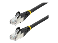 StarTech.com 7m CAT6a Ethernet Cable – Black – Low Smoke Zero Halogen (LSZH) – 10GbE 500MHz 100W PoE++ Snagless RJ-45 w/Strain Reliefs S/FTP Network Patch Cord – Patch-kabel – RJ-45 (hane) till RJ-45 (hane) – 7 m – S/FTP – CAT 6a – IEEE 802.3bt – halogenfri formpressad hakfri tvinnad – svart