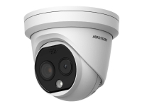 Hikvision HeatPro Series DS-2TD1228-7/QA – Termisk/nätverksövervakningskamera – torn – färg (Dag&Natt) – 2688 x 1520 (optical) / 256 x 192 (thermal) – 720p 1080p – fast lins – ljud – LAN 10/100 – MJPEG H.264 H.265 – Likström 12 V/PoE klass 3