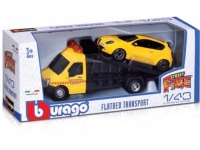 Bburago 1:43 Street Fire - Flatbed Transport Leker - Biler & kjøretøy - Diecast biler