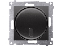Kontakt-Simon Simon 54 Push-button and remote-controlled dimmer (module) 20–500 W, matt black DS13T.01/49