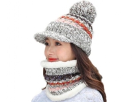 Bedste mode BQ52H VINTERKOMFORT OG HAT Halstørklæde universal til kvinder