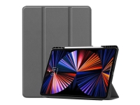 CoreParts – Vikbart fodral för surfplatta – tri-fold caster built-in S Pen holder auto-wake function – termoplastisk polyuretan (TPU) – grå – 12.9 – för Apple 12.9-inch iPad Pro (5:e generation)