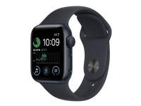 Apple Watch SE (GPS) – 2. generasjon – 40 mm – midnattsaluminium – smartklokke med sportsbånd – fluorelastomer – midnatt – båndbredde: Regular – 32 GB – Wi-Fi, Bluetooth – 26.4 g
