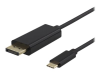 X-Shield – Adapterkabel – 24 pin USB-C (hane) till DisplayPort (hane) – 2 m – 4K60Hz (3840 x 2160) stöd – svart