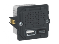 FUGA dubbel 5V USB A+C-laddare 2400 mA 1 modul utan lock