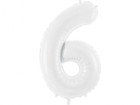 PartyDeco Folieballong 6 86cm hvit