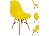 Mufart Set of 4 Yellow Chairs for Living Room Study or Dining Room TOLV