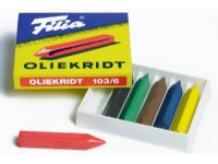 Oliekridt Filia, med spids, æske a 6 stk. Skole og hobby - Faste farger - Fargekritt til skolebruk