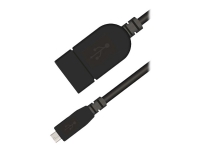 Sinox i-Media - USB-adapter - USB (hun) til Micro-USB Type B (han) - USB 2.0 - 20 cm - sort