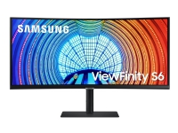 Samsung ViewFinity S6 S34A650UBU – S65UA Series – LCD-skärm – böjd – 34 – 3440 x 1440 UWQHD @ 100 Hz – VA – 350 cd/m² – 4000:1 – HDR10 – 5 ms – HDMI DisplayPort – svart