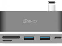 Sinox iMedia USB C Hub. Aluminium PC tilbehør - Kabler og adaptere - Datakabler