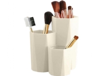 Aptel AG605E ORGANIZER FOR COSMETICS BRUSHES CONTAINER 3 COMPARTMENTS white N - A