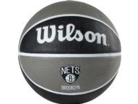 Wilson NBA Team Brooklyn Nets bold sort og grå r. 7 (WTB1300XBBRO0)