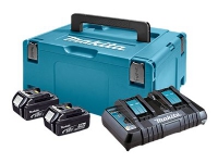 Makita Makpac 3 - Batterilader + batteri 2 x - 4 Ah - 2 x batterier lader El-verktøy - Batterier og ladere - Batterier for Prof
