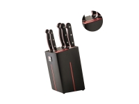 VELOCITY - 5 pc knife block with sharpener - black Catering - Service - Bestikk