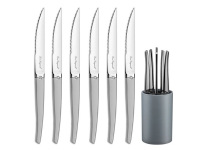 Lou Laguiole - Steaks Knive- elegant satinfinish -6 stk & kniv holder JULEGAVER 2023 - JULEGAVE | Bolig & Husholdning