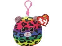 Breloczek TY Maskotka brelok TY Squish-a-Boos DOTTY - wielokolorowy lampart 8,5 cm 39568 N - A