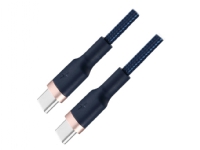 EPZI USB-C to USB-C cable 1 m 60 W braided navy blue