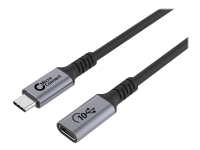 MicroConnect Premium – USB-förlängningskabel – 24 pin USB-C (hane) till 24 pin USB-C (hona) – USB 3.2 Gen 2×2 – 20 V – 5 A – 1.5 m – 4K60Hz (3840 x 2160) stöd 100 W strömförsörjning – svart