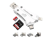 CoreParts - Kortleser (SD, microSD) - Lightning/USB 2.0/USB-C/micro USB Foto og video - Foto- og videotilbehør - Kortlesere