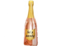 GoDan Folieballong Champagne rosa og gull 91x40cm N - A