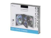 Vivanco 31704, Smykkeskrin, 4 disker, Svart, Gjennomsiktig, 1 stykker PC-Komponenter - Harddisk og lagring - Medie oppbevaring