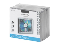 Vivanco 31693, Smykkeskrin, 1 disker, Svart, Gjennomsiktig, 124 mm, 142 mm, 100 mm PC-Komponenter - Harddisk og lagring - Medie oppbevaring