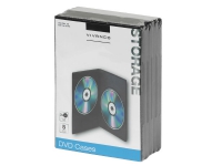 Vivanco 31718, DVD-etui, 2 disker, Sort, 190 mm, 136 mm, 73 mm PC-Komponenter - Harddisk og lagring - Medie oppbevaring