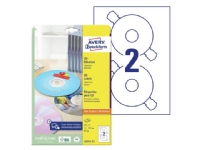 Avery CD/DVD Labels - Hvit - 117 mm rund 50 etikett(er) (25 ark x 2) CD/DVD etiketter Papir & Emballasje - Etiketter - Laseretiketter