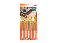 kwb 620825, Stikksagblad, Sponplate, Plast, Kryssfiner, Tre, High Carbon Steel (HCS), Rustfritt stål, Gult, 7,5 cm, 2,5 mm