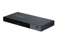StarTech.com 4-Port 8K HDMI Switch, HDMI 2.1 Switcher 4K 120Hz HDR10+, 8K 60Hz UHD, HDMI Switch 4 In 1 Out, Auto/Manual Source Switching, Remote Control and Power Adapter Included - 7.1 Channel Audio/eARC (4PORT-8K-HDMI-SWITCH) - Video/audio switch - 4 x 